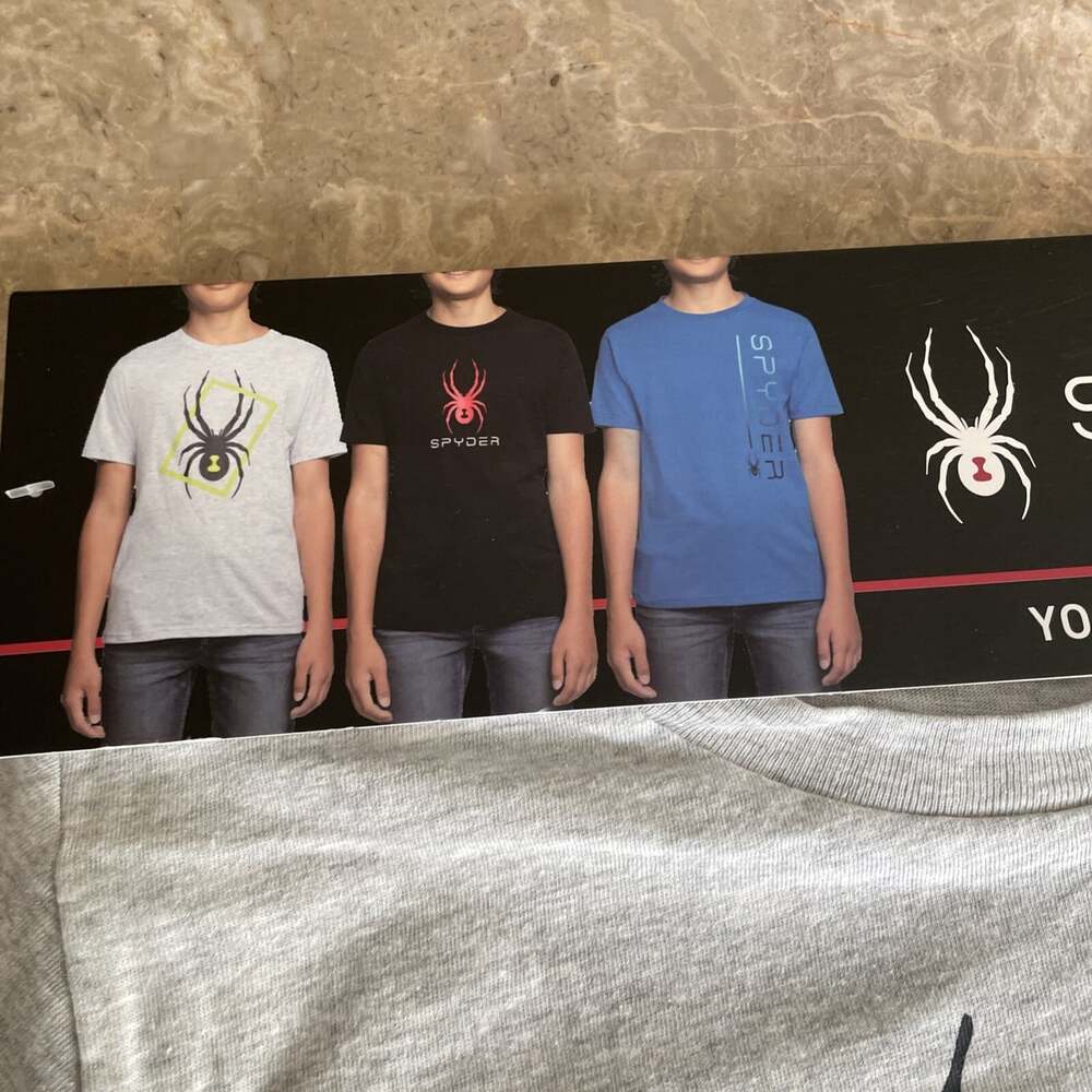 Spy See.   Youth 3 Pk Tee / 7/8.  Blue Gray Black